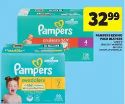 Real Canadian Superstore PAMPERS ECONO PACK DIAPERS, SIZE N - 8, 58-200'S offer