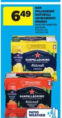 Real Canadian Superstore SAN PELLEGRINO NATURALI OR MOMENTI DRINKS, 6X330 ML offer