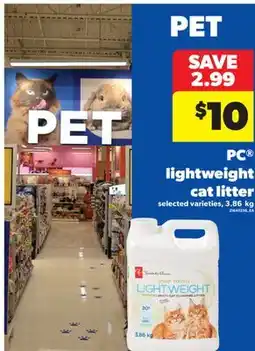 Real Canadian Superstore PC LIGHTWEIGHT CAT LITTER, 3.86 kg offer