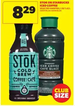 Real Canadian Superstore STOK OR STARBUCKS ICED COFFEE, 1.18/1.42 L offer