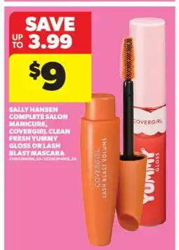 Real Canadian Superstore SALLY HANSEN COMPLETE SALON MANICURE, COVERGIRL CLEAN FRESH YUMMY GLOSS OR LASH BLAST MASCARA offer