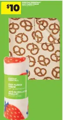Real Canadian Superstore EVERYDAY ESSENTIALS COZY FLEECE THROW offer