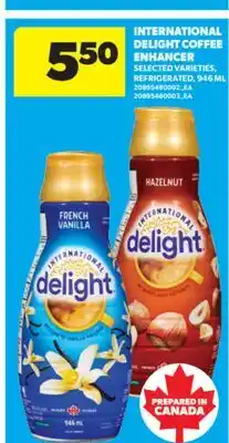 Real Canadian Superstore INTERNATIONAL DELIGHT COFFEE ENHANCER, 946 ML offer