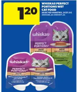 Real Canadian Superstore WHISKAS PERFECT PORTIONS WET CAT FOOD, 2X37.5 G offer