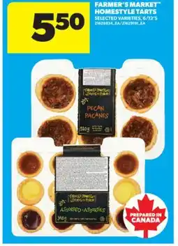 Real Canadian Superstore FARMER'S MARKET HOMESTYLE TARTS, 6/12'S offer