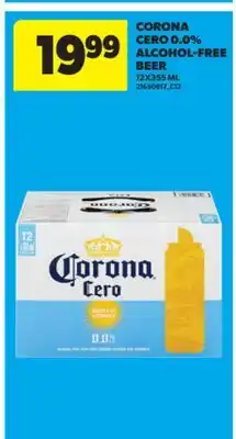 Real Canadian Superstore CORONA CERO 0.0% ALCOHOL-FREE BEER, 12X355 ML offer