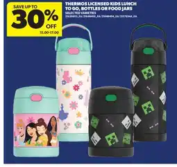 Real Canadian Superstore THERMOS LICENSED KIDS LUNCH TO GO, BOTTLES OR FOOD JARS offer