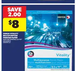 Real Canadian Superstore XEROX VITALITY MULTIPURPOSE PRINTER PAPER, 8.5 X11 500 SHEETS offer