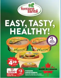 Real Canadian Superstore FONTAINE SANTE HUMMUS, 260-850G offer