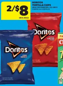 Real Canadian Superstore DORITOS TORTILLA CHIPS, 210-280 G offer