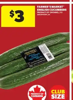 Real Canadian Superstore FARMER'S MARKET ENGLISH CUCUMBERS, 3'S offer