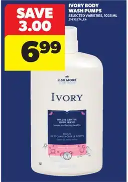 Real Canadian Superstore IVORY BODY WASH PUMPS, 1035 ML offer