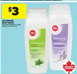 Real Canadian Superstore LIFE BRAND BODY WASH, 710 ML offer