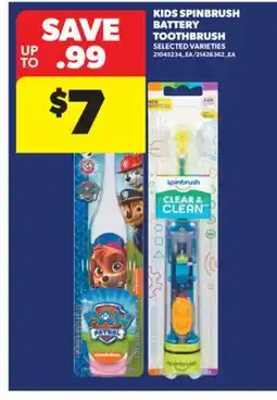 Real Canadian Superstore KIDS SPINBRUSH BATTERY TOOTHBRUSH offer