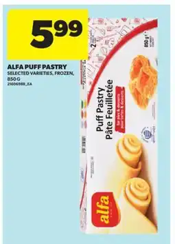Real Canadian Superstore ALFA PUFF PASTRY, 850 G offer