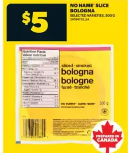 Real Canadian Superstore NO NAME SLICE BOLOGNA, 500 G offer