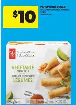 Real Canadian Superstore PC SPRING ROLLS, 574 G offer