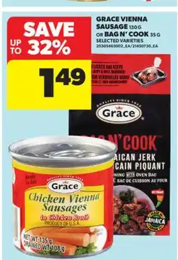 Real Canadian Superstore GRACE VIENNA SAUSAGE, 130 G OR BAG N'COOK, 35 G offer
