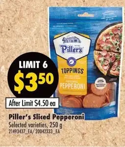 Fortinos PILLER'S SLICED PEPPERONI, 250 g offer