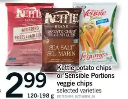 Fortinos KETTLE POTATO CHIPS OR SENSIBLE PORTIONS VEGGIE CHIPS, 120-198 g offer
