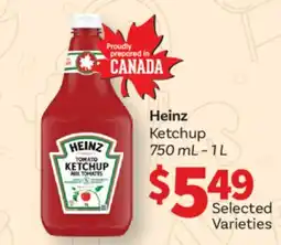 Fortinos HEINZ KETCHUP, 750 ML – 1 L offer