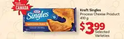 Fortinos KRAFT SINGLES PROCESS CHEESE PRODUCT, 410 g offer