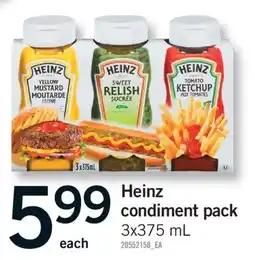 Fortinos HEINZ CONDIMENT PACK, 3X375 ML offer