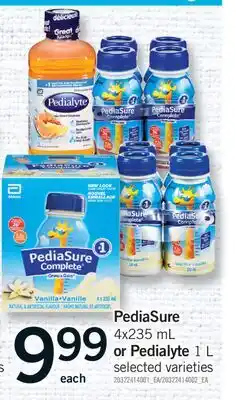 Fortinos PEDIASURE 4X235 ML OR PEDIALYTE 1L offer