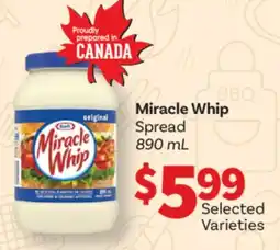 Fortinos MIRACLE WHIP SPREAD, 890 mL offer