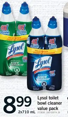 Fortinos LYSOL TOILET BOWL CLEANER VALUE PACK, 2x710 mL offer