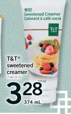 Fortinos T & T SWEETENED CREAMER, 374 ML offer