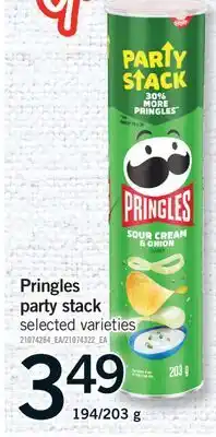 Fortinos PRINGLES PARTY STACK, 194/203 g offer