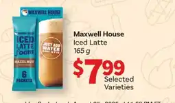Fortinos MAXWELL HOUSE ICED LATTE, 165 G offer
