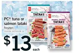 Fortinos PC TUNA OR SALMON TATAKI offer