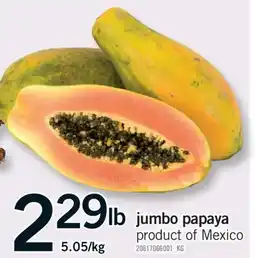 Fortinos JUMBO PAPAYA offer