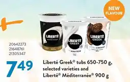 Fortinos LIBERTÉ GREEK TUBS 650-750 G, AND LIBERTÉ MÉDITERRANÉE 900 G offer