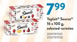 Fortinos YOPLAIT SOURCE , 16 X 100 G offer