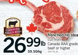 Fortinos FRENCHED RIB STEAK offer