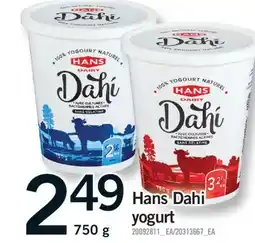 Fortinos HANS DAHI YOGURT, 750 g offer
