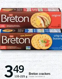Fortinos BRETON CRACKERS, 135-225 G offer