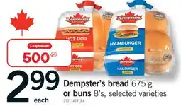 Fortinos DEMPSTER'S BREAD 675 G OR BUNS 8'S offer