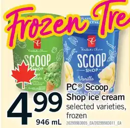 Fortinos PC SCOOP SHOP ICE CREAM, 946 mL offer