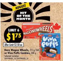 Fortinos DARE WAGON WHEELS, 315 G/360 G OR VIVA PUFFS COOKIES, 300 G offer