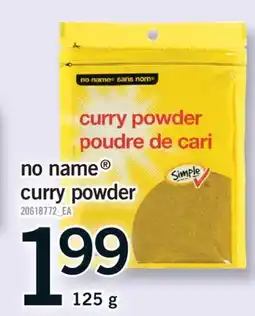 Fortinos NO NAME CURRY POWDER, 125 g offer