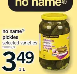 Fortinos NO NAME PICKLES, 1L offer