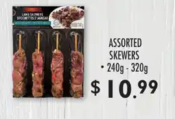 Fortinos ASSORTED SKEWERS, 240g - 320g offer