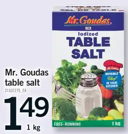 Fortinos MR. GOUDAS TABLE SALT, 1 KG offer