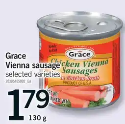 Fortinos GRACE VIENNA SAUSAGE, 130 G offer