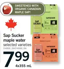 Fortinos SAP SUCKER MAPLE WATER, 4X355 ML offer
