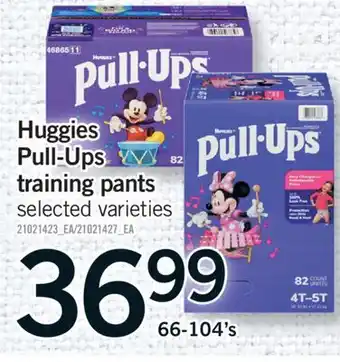 Fortinos HUGGIES PULL-UPS TRAINING PANTS, 66-140's offer